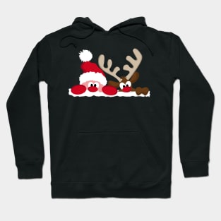 Merry Christmas Santa & Reindeer Hoodie